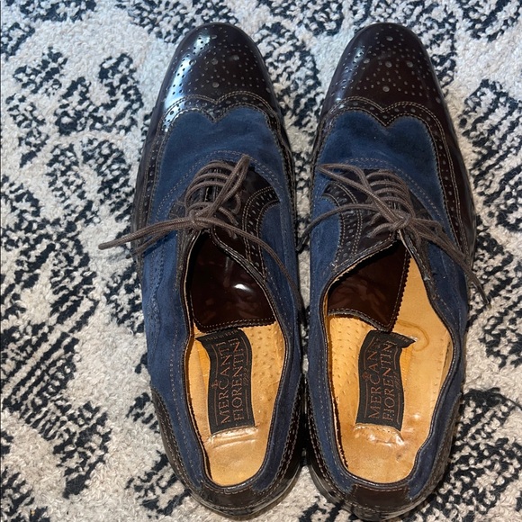 Mercanti Fiorentini Navy and Chocolate Oxfords - Picture 1 of 9